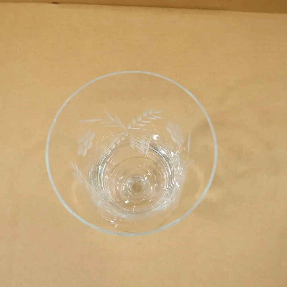 Princess House Heritage Pattern Footed Tumbler 7.5in Tall
